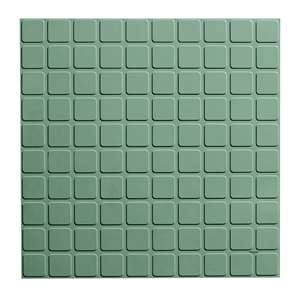 Roppe Raised Square Design Rubber Tile is PVC Free and Red List Chemical Free.  Made in the USA, the product meets FloorScore, NSF332 Gold, and CHPS criteria.  It is designed for durability and ease of maintenance throughout the product life cycle.  Rubber flooring is inherently slip resistant and chosing Roppe gives you all colors at a Single Price Point within your selected palette.