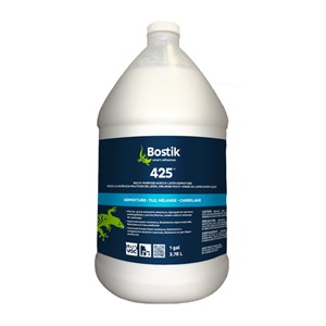 Bostik 425 multi-purpose acrylic latex admixture is a high solids acrylic emulsion designed to improve the performance of Bostik Tile-Mate, Hydroment Ceramic Tile Grout (Sanded), Hydroment Dry Tile Grout (Unsanded), Single-Flex FS, UltraFinish Pro and UltraRamp mortar, and jobsite prepared mortar beds.
