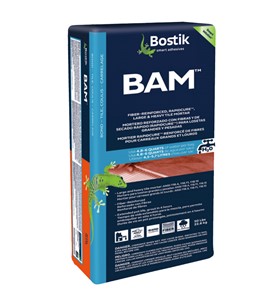BAM™, the Bostik Accelerated Mortar, offers a standard feel with rapid return. It is the best in its class, demonstrating exceptional strength as a high-performance, fiber-reinforced mortar for large and heavy tile. And with that comes the power of RapidCure™ Technology, specially formulated for maximum performance in commercial and residential applications, making most jobs ready to grout in 4 hours while delivering an open time and adjustability time of up to 30 minutes at exceptional bond strength that exceeds ANSI 118.15 requirements.