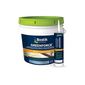 Bostik GreenForce&#174; is a high performance hardwood flooring adhesive and moisture control membrane all in one. With Bostik’s breakthrough AXIOS&#174; Tri-Linking™ Polymer Technol.ogy, GreenForce&#174; maintains the superior long term durability and moisture protection properties of high-end urethane hardwood floor adhesive, but it is easier to spread and clean off of prefinished flooring, even after full cure.