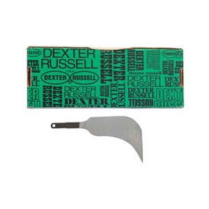 This blade is ground especially for cutting vinyl. It has a threaded tang type stem which threads into the Dexter 10-D Handle. The blade is made from high carbon steel, and is resharpenable.