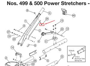 Replacement parts for Crain 499 &amp; 500 Power Stretchers - Round Bar model