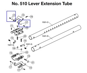 Replacement part for Crain NO 510 Lever Extention Tube