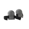 These genuine sponge-rubber knee pads are 1/2&quot; thick to provide a good cushion feel and extra durability. The wide 1 1/2&quot; elastic straps reduce the uncomfortable pinching feel around the back of the leg, and include fast acting hook-and-loop fasteners. The elastic straps are easily adjustable and stretches as you move. Good quality and value in a knee pad! Net weight: 1 lb. / set.