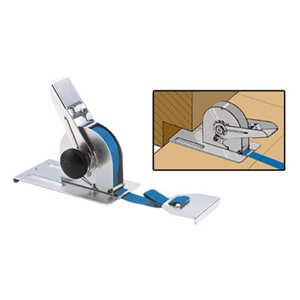 This clamp pulls planks together across lengths of up to 18 feet. The nylon strap coils internally as the strap is retracted and stays out of the way. The long base hooks onto planks even under toe spaces. Includes large knob for rapid retraction after clamping is complete. Designed for wood installers and a real time saver!
