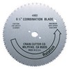This is an economical steel-toothed blade for use on the discontinued Crain Model Nos. 800 and 810 Super Saws. It has 100 steel teeth. The arbor hole is precision countersunk for flush mounting the blade screw, and the body has two drive holes to accept the two nubs on the blade driver for these model saws. For cutting wood or dry wall only. Do not use on any metal, ceramic tile, concrete or stone. Net weight: 10 oz.
