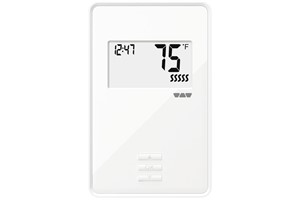 DITRA-HEAT-E-R is a non-programmable digital thermostat used to control the DITRA-HEAT-E-HK heating cables (either 120 V or 240 V). The thermostat features a 5 mA built-in ground fault circuit interrupter (GFCI) with indicator light and includes a floor temperature sensor. DITRA-HEAT-E-R is operated via a simple on/off switch. Two heating cables may be connected to the thermostat, up to the total heating load limit of 15 amps. The DITRA-HEAT-E-RR power module may be used in conjunction with the thermostat when the heating load exceeds 15 amps (e.g., in large floor applications) to maintain a single point of control.