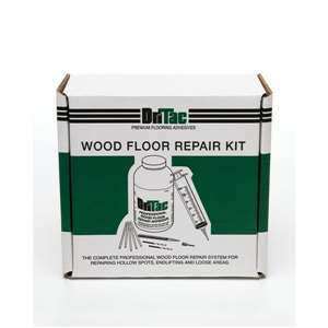 The DriTac Engineered Wood Floor Repair Kit is designed to correct and eliminate hollow spots and popping conditions for engineered wood floor installations. Major causes of these problems for engineered wood floor installations are adhesive voids between the flooring and subfloor, costing the flooring industry millions of dollars per year.