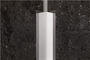 Schluter-ECK-KI is a stainless steel profile for inside wall corners that produces a clean, decorative finish. ECK-KI is subsequently bonded to the inside corners of existing tile or other wall coverings. As such, the profile can be installed as a repair so that existing, damaged corners do not have to be replaced.