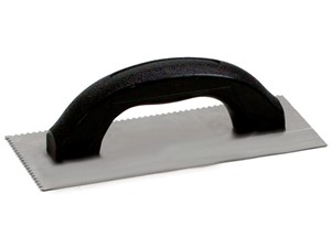 For do-it-yourself or disposable use. Has a float style plastic handle that gives a sure grip and provides a stiff back for the 4&quot; x 9&quot; carbon steel blade.