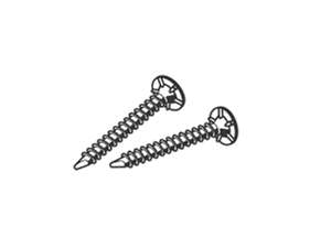 Phillips drive wafer head Durock screws with ribs prevent stripout. Covered with an anti-corrosion coating, both wood and steel screws are for either interior or exterior use. Steel screws are for use in 14 to 20 gauge steel framing.