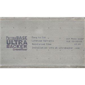 PermaBASE UltraBacker&#174; Cement Board features a smooth mesh and mat surface that creates a more rigid and easier to handle product and an improved surface providing superior tile bond. It is ideally suited as an underlayment for ceramic tile on floors, countertops, tub decks, and outdoor kitchen counters.