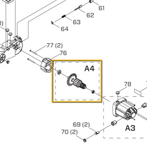 IQP iQTS244 Tile Saw Armature Assembly