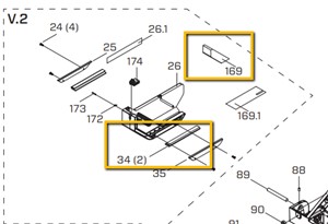 Replacement parts 244 Dry Cut Saw