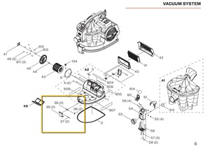 Replacement parts 426 HEPA Vac