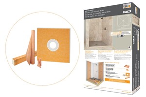 This kit contains all the elements of the complete Schluter-KERDI-SHOWER-KIT except the KERDI-DRAIN. Contains all of the waterproofing components, including the shower tray and shower curb, required to create a maintenance-free, watertight shower assembly without a mortar bed. Designed to create a fully waterproof and vapor-tight enclosure in tiled showers and residential steam showers. Contains shower tray, shower curb, waterproofing membrane, and waterproofing strips. Drain grate and flange must be ordered separately.