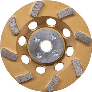 Makita 4-1/2&quot; Low-Vibration Diamond Cup Wheel, 8 Segment Turbo