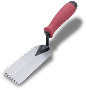 Contractor-grade QLT Notched Margin Trowels easily scoop and spread material in tight areas. This tool has a blade size of 5&quot; x 2&quot; and comes with a soft grip handle. Choose between the Square or V-Shaped notches for your flooring and tiling needs.