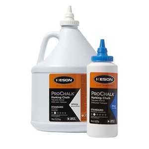 Applications include interior layout, roofing, siding, and paneling. For interior or exterior use. ProChalk Standard for your basic chalk line needs that are easier to clean up or let wear away naturally.