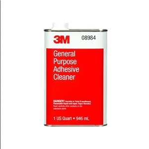 3M™ General Purpose Adhesive Cleaner removes adhesive residue with ease. Our special formula is tough on adhesive residue but gentle on paint, vinyl and fabric when used as directed. More effective than plain water, this solvent works by softening sticky substances that are often stubborn to remove. It penetrates into sticky residue, allowing you to wipe it away with greater ease.