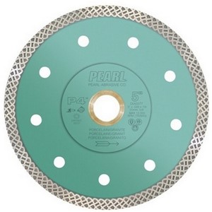 Turbo-mesh rim virtually eliminates heat caused by friction. Ideal for cutting extra hard ceramics, porcelain and other hard/dense materials.