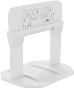 PLS Pearl Leveling System. All-in-One! Level tiles and creates grout joint. White leveling clips create a grout size of 1/32&quot; (.80mm)