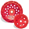 Pearl P2 Pro-V Concrete &amp; Masonry Cup Wheel, Double Row. Engineered for grinding concrete, masonry and stone. Desgined for aggressive stock removal. Wet or dry grinding. Used for Concrete, Block, stone and other masonry products.  Max RPM 8500