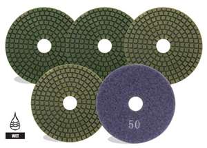 Pearl Abrasives 4&quot;&quot; Premium Polishing Pads, designed for professional-grade polishing. These pads feature a convenient hook and loop backing, ensuring a secure fit and easy replacement.

Perfect for a variety of applications, they can be used dry on dark-colored stones and wet on light-colored stones, providing versatility and exceptional performance on materials such as granite, terrazzo, natural stone, and marble.  With a maximum RPM of 4,200, these premium pads offer efficient and effective polishing, delivering a smooth and polished finish every time.