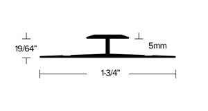 Designer trims made to protect and enhance your flooring investment. Introducing the latest line of commercial and residential trims and transitions made specifically for the expanding LVT/Resilient market.  The LVT105 5mm LVT joiner is an aluminum divider used to join LVT of the same height where a seam is needed.