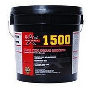 POWERHOLD 1500 VINYL COMPOSITION TILE ADHESIVE is a clear set, solvent free, pressure sensitive adhesive made for the interior installation of vinyl composition tile (VCT) and closed-cell foam-back hardwood parquet over approved substrates. This adhesive was formulated to be fast drying for quick installation. Tiles can be installed up to 24 hours after initial drying if the area remains dust and dirt free. POWERHOLD 1500 is a solvent-free, low-odor adhesive that meets all Federal, State and local government indoor air quality regulations. Do not use to install solid vinyl backed flooring.