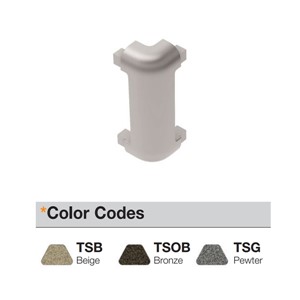 Schluter-RONDEC-CT is a double-rail edging profile for countertops to be fitted with a ceramic or dimension stone tile covering. The profile features a trapezoid-perforated anchoring leg that is secured in the mortar bond coat beneath the tile, while the face of the profile features a recessed section with dovetailed grooves to which field or accent tile is bonded. The top and bottom edges of the profile are symmetrically rounded (1/4&quot; - 6 mm radius) and match the RONDEC profile. The 1-1/2&quot; (39 mm) vertical leg of the profile hides the exposed edge of the sub-assembly. The integrated joint spacer stablishes a defined joint cavity between the tile and the profile.