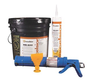 Excelsior WB-600 Wall Base Adhesive is an acrylic wet-set wall base adhesive that can be used over porous substrates in indoor applications. It is specifically formulated for permanent installations of rubber, TPR, and vinyl wall base products; it is a low odor, non-flammable, solvent-free, no slump, hard setting, permanent bonding and ready to use product.