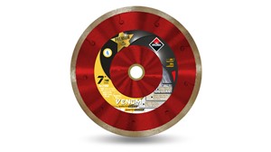 The VENOM diamond disc is recommended for cutting all types of ceramic tiles, including, of course, porcelain tiles. Additionally, the versatility of the VENOM diamond disc allows us to make cuts in materials as varied as marble, granite, as well as other natural stones and even the cutting of vitreous materials. The VENOM discs are continuous band discs to achieve the best quality in the cuts, but in addition, it has a steel core reinforced in the center to reduce vibrations and bending, guaranteeing a more precise cut. The steel core of the VENOM diamond discs has a special laser groove that reduces the stress generated during cutting, giving it a special robustness during cutting of materials of extreme hardness and increasing the cutting speed.