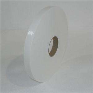 Double-coated foam tape. Crosslinked rubber adhesive on polyethylene foam. For use in mounting signs, mirrors, maps, etc.