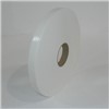 Double-coated foam tape. Crosslinked rubber adhesive on polyethylene foam. For use in mounting signs, mirrors, maps, etc.