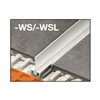 The Schluter-SHOWERPROFILE-WS and SHOWERPROFILE-WSK are two-part profiles that form a splashguard at the entrance of curbless showers. The profile is set in conjunction with the tile covering and can be combined with either a semi-circular lip or a collapsible upright lip. Both variants allow for wheelchair accessibility. Choose SHOWERPROFILE-WSK for retrofit applications. Available in anodized aluminum.