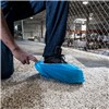 Protect flooring and footwear with Surface Shields brand shoe covers. Available in three different materials, these shoe covers provide protection at most jobsites. The plastic shoe covers are great for outside use and the cloth are perfect to protect flooring from dirt, scuffs and skids. The polyethylene coated shoe covers are skid resistant and waterproof.
