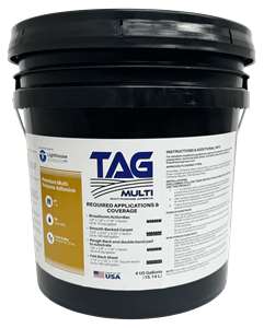 TAG MULTI is a very aggressive, high tack multi-purpose adhesive engineered for the installation of a wide variety of direct glue-down carpet types. TAG MULTI is solvent free and offers excellent re-bond characteristics, complementing its strong and durable bond with carpet and felt back sheet.