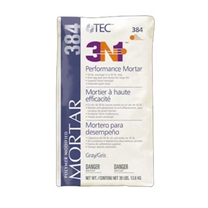 3N1 Performance Mortar is a lightweight, polymer-modified mortar that combines medium bed and non-sag features into one product.