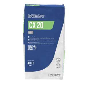 UZIN CX 20 is a professional quality, Portland cement-based, polymermodifi ed non-sag mortar for the installation of most porcelain, ceramic, quarry, glass, mosaic and natural stone in interior &amp; exterior conditions. UZIN CX 20 can also be used for applications involving uncoupling membranes and waterproof membranes.