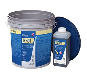 Uzin TR 400 Resin Based Powerflex Thinset Mortar has now been reformulated to provide even better adhesion and bond performance along with improved chemical resistance, especially for those exterior applications in locations where exposure to de-icing salts, coastal salt water environments or salt water tanks and pools require a more aggressive and durable adhesive mortar. Smaller, more convenient 1 gallon (6kg), 2-component plastic kit replaces the 2 gallon (12kg), 2-component metal combi-can container. This smaller kit will also allow worry-free installation in warmer climates or when working alone. UZIN TR 400 Powerflex Mortar’s Advanced Resin, sag-resistant formula (R2T) - key features &amp; benefits: Highly flexible, aggressive bond – for use in extreme climatic conditions  Low VOC, odor free formula – great for challenging indoor applications Creamy, non-sag formula – ideal for setting many types of tile &amp; stone in most conditions; easy application on walls without support  Includes fine fillers – “cement-like” feel and workability Reaction Resin Polyurethane – cleans up with UZIN Clean Wipes  High performance, superior curing formula – grout in 12 hours* Low VOC, 6 g/l, meets SCAQMD rule 1168 – protects the environment, LEED v4 contributing product (EQc2 - low emitting materials)