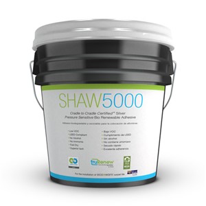 SHAW 5000 offers superior performance when installing Shaw modular products. Shaw modular products can be installed into semi-wet adhesive for permanent bonding or allowed to dry to its tacky phase for releasable installations. Shaw 5000 must be applied by a 1/16&quot; x 1/32&quot; x 5/64&quot;  U-notch trowel, or applied with a 3/8&quot; medium nap roller.