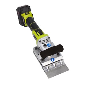 Battery operated hand-held stripper ideal for removing small areas.