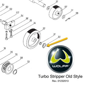 Replacement part for Wolff Turbo Floor Stipper (Old Style)