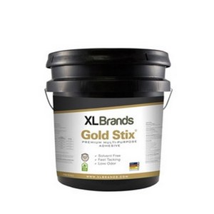 Gold Stix premium multi-purpose adhesive is designed for direct glue-down interior carpet installations, for bonding carpet to pad in double stick systems, and can also be used with mineral or fibrous-backed resilient sheet goods. Gold Stix quickly develops adhesive legging and forms a strong durable bond with most commercial broadloom carpets. The adhesive remains tacky for an extended period of time, has little odor and is environmentally friendly. Contains MicroSept  Antimicrobial System Protection for enhanced resistance to mold and mildew. Gold Stix is Cradle to Cradle Certified  at the GOLD level.