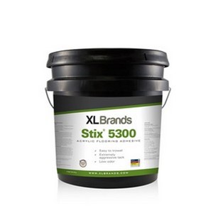 Stix 5300 is an acrylic adhesive with extremely aggressive tack, formulated to provide high shear and peel strength for installing luxury vinyl tile (LVT), vinyl plank, solid vinyl sheet flooring and vinyl composition tile (VCT).