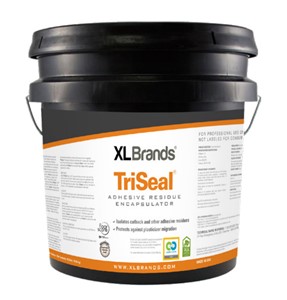 TriSeal is a light-colored, high-strength acrylic polymer compound formulated to isolate old cutback and other adhesive residues that would discolor or affect the bond of the new flooring installation. Black asphalt-based cutback adhesive is highly reactive with vinyl back flooring and must be completely removed until there are no remaining trowel ridges or continuous film. TriSeal can be used to isolate the remaining permanent stain after the cutback has been removed. Prior to the installation of floor covering systems, TriSeal provides a clean surface for better adhesive bonds. It is solvent-free, contains “zero” (calculated) VOC and contains MicroSept™ Antimicrobial System Protection for enhanced resistance to mold and mildew.